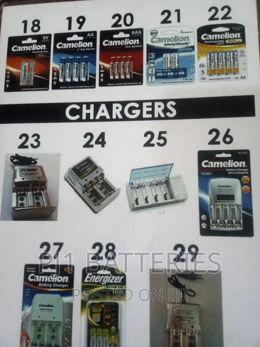 Batteries Aa,Aaaa,9v And Chargers in Accra Metropolitan Accessories