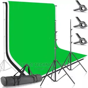 280cmx300cm Backdrop Stand,3x3m Muslin Cloth,Bag Clamp Set