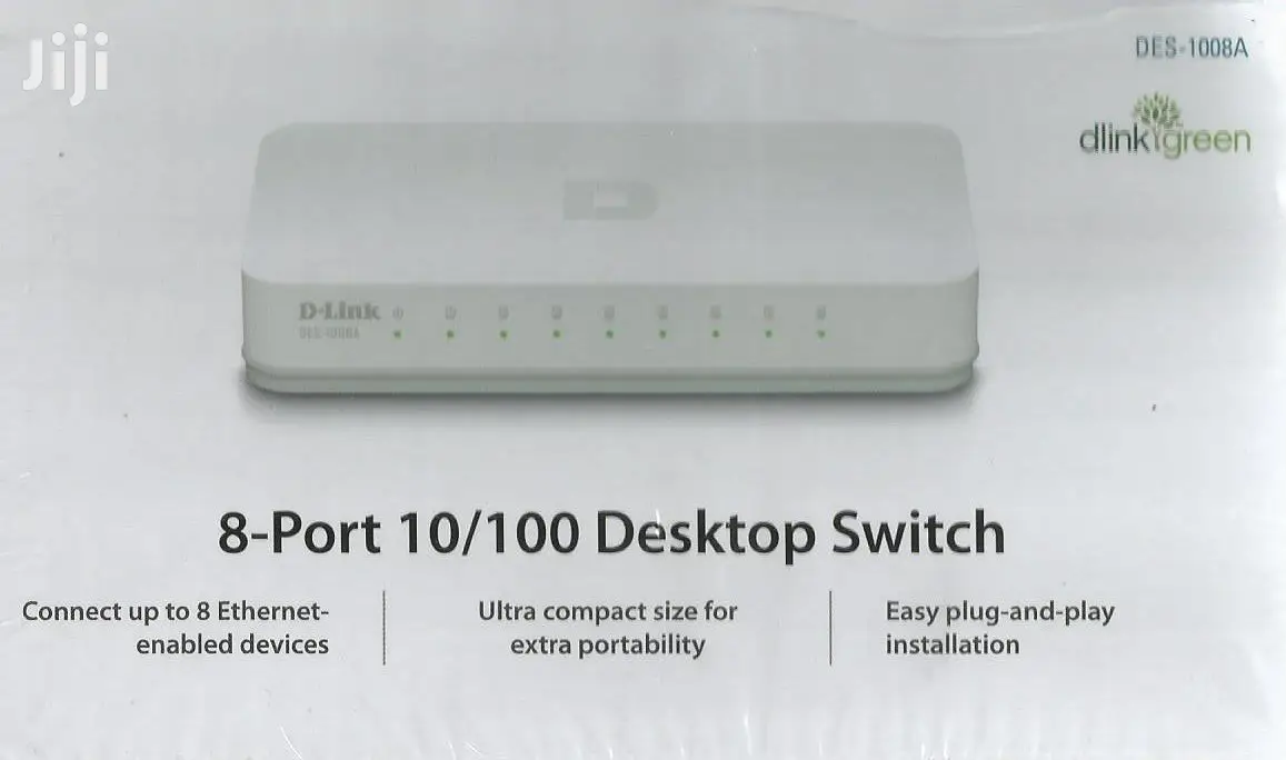 D-Link 10/100 Des-1008c 8 Port Ethernet Desktop Switch