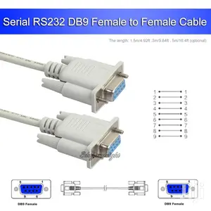 1.5m Serial Rs232 9 Pin Db9 Female to Female Cable