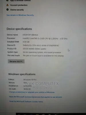 Desktop Computer Gigabyte GB-BNi7G4-950 8GB Intel Core I5 HDD 500GB
