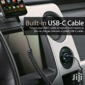 Promate Voltrip-I 3.4A Car Charger+Lightning Coiled Cable
