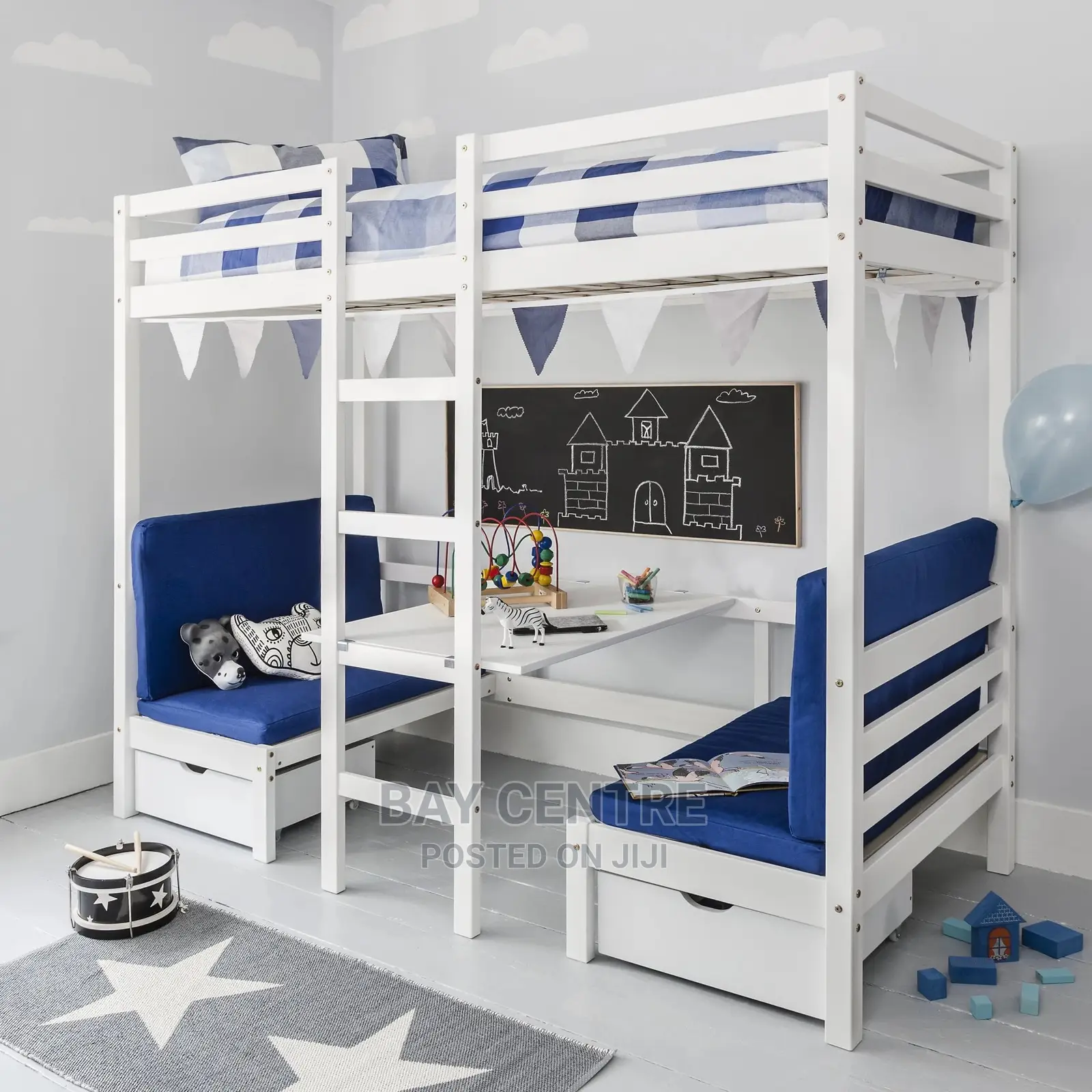 2 in 1 Bunk Bed With Study