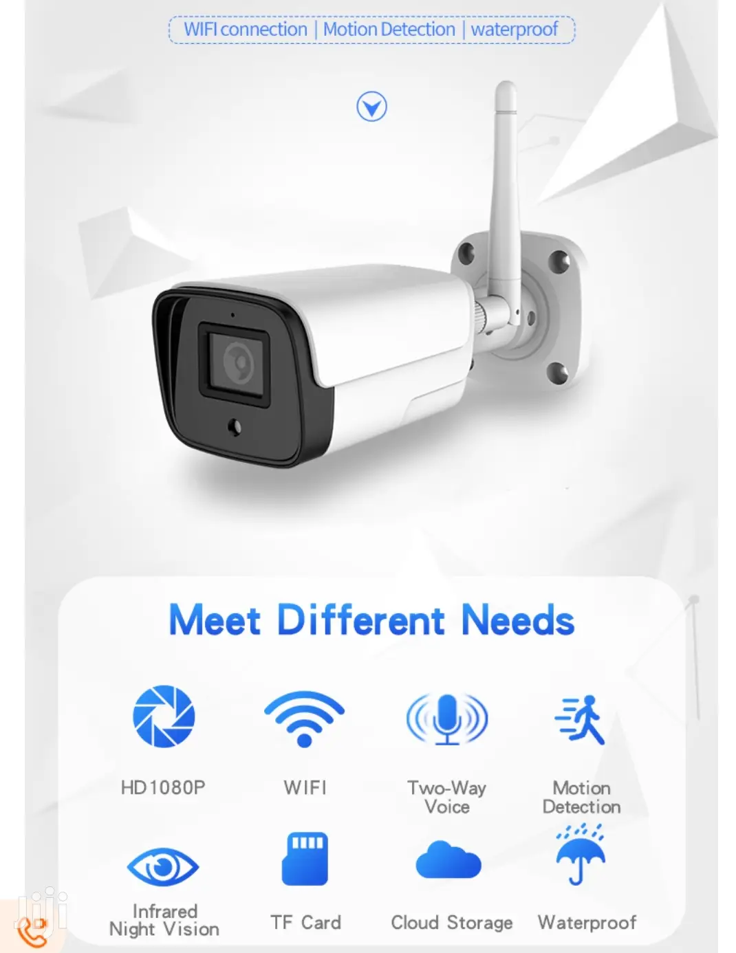 Ptz IP Wireless CCTV Camera 1080P IR