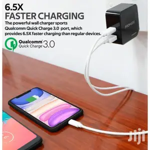 Promate Powercube~36W Fast Charging Dual Port Charger(Black)