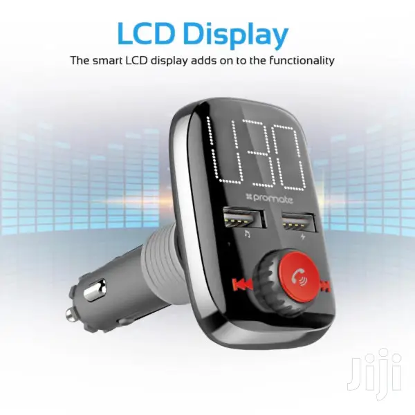 Promate Smartune-3 Wireless In-Car FM Transmitter+USB Ports