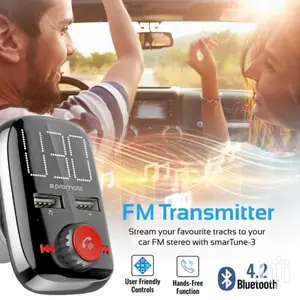 Promate Smartune-3 Wireless In-Car FM Transmitter+USB Ports