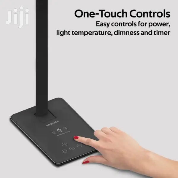 Promate Auralight-1–Qi Wireless Charging LED Desklamp(Black)