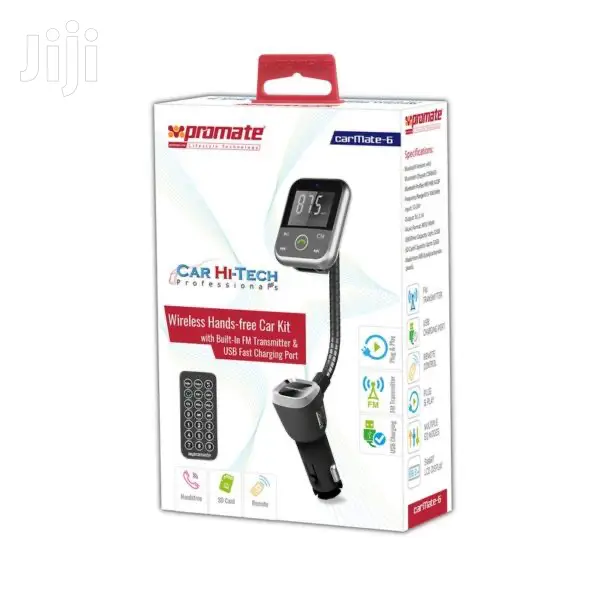 Promate Carmate-6 Wireless FM Transmitter Hands-Free Car Kit