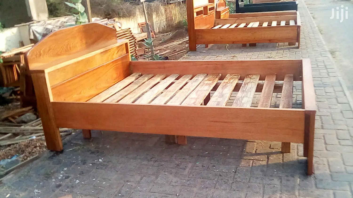 Red Wood Double Bed 54/75