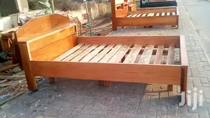 Red Wood Double Bed 54/75