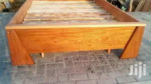 Red Wood Double Bed 54/75