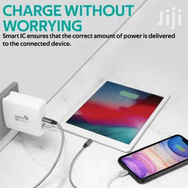 Promate Powercore-60 USB-C Wall Adapter+60watt Power and QC