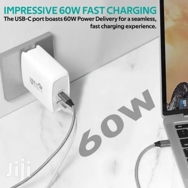 Promate Powercore-60 USB-C Wall Adapter+60watt Power and QC