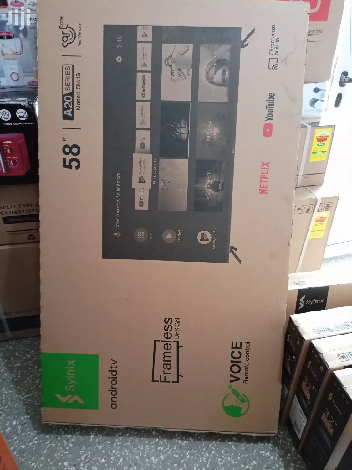 Syinix 58" UHD Smart Flameless Tv