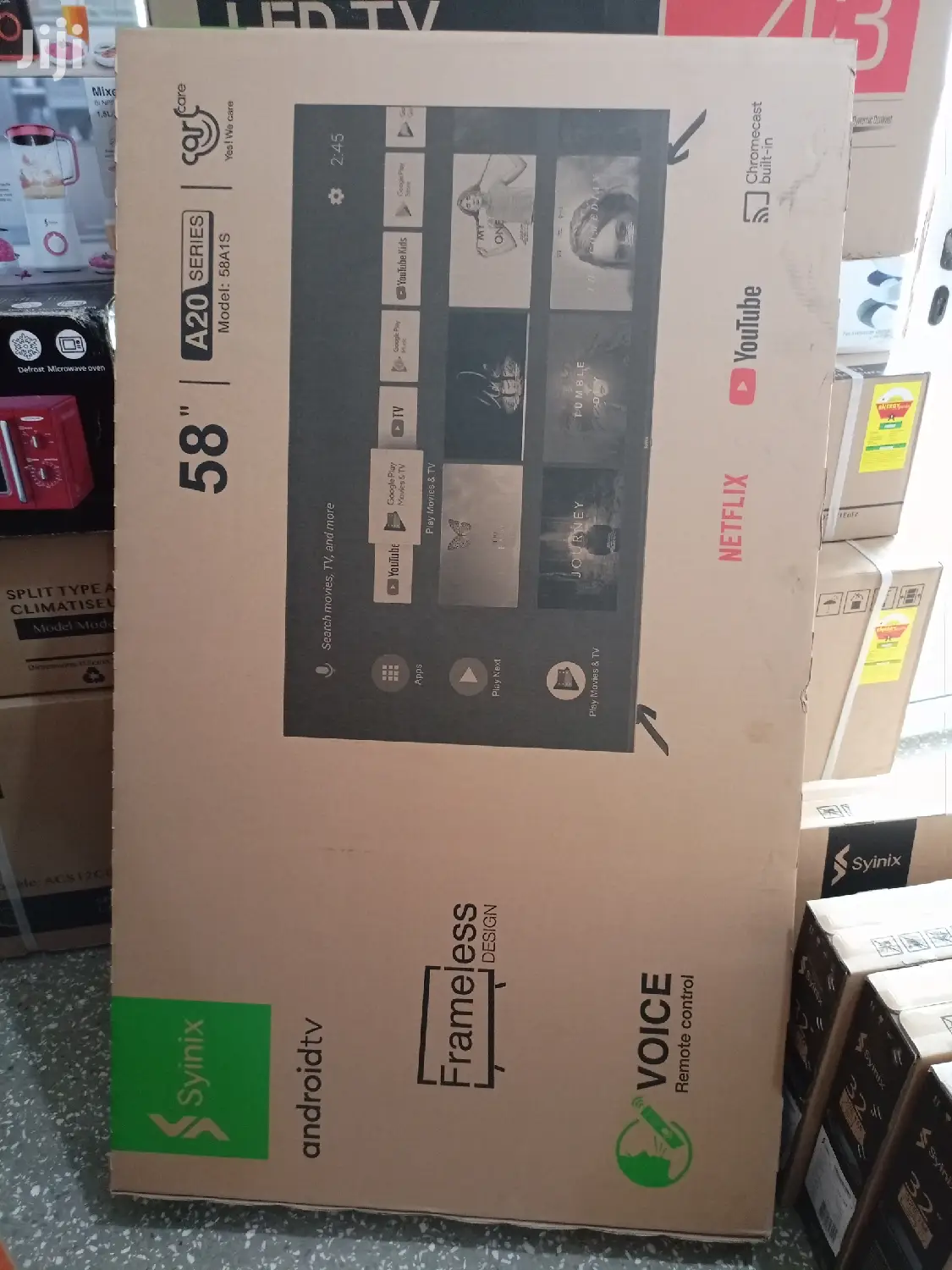 Syinix 58" UHD Smart Flameless Tv