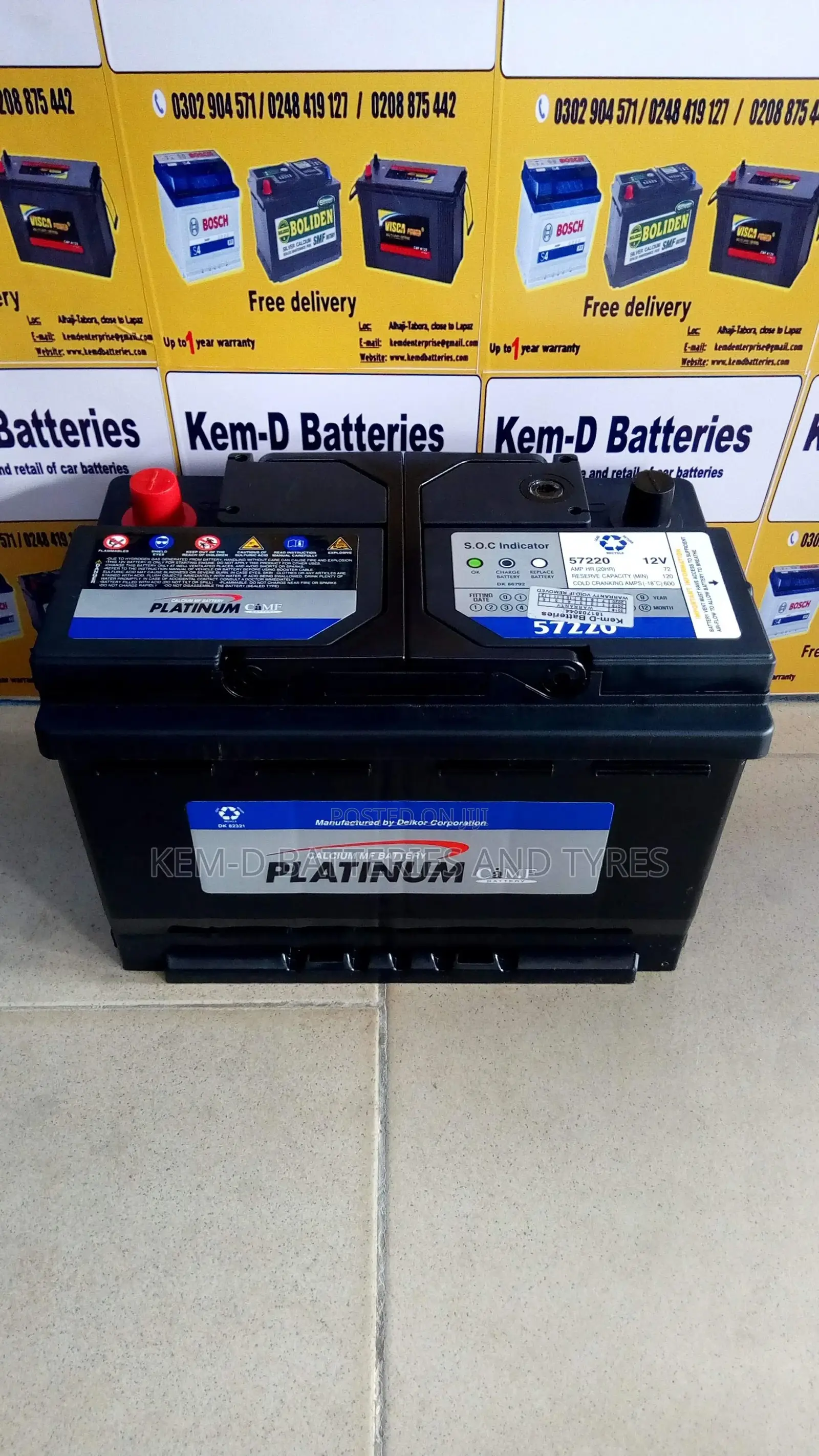 15 Plate Platinum Car Battery -We Deliver/Toyota Kia Hyundai