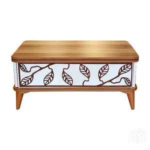 Coffee Table Leaf Design Walnut/White Vezir