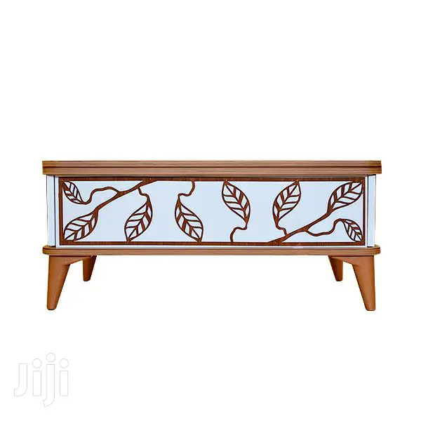 Coffee Table Leaf Design Walnut/White Vezir