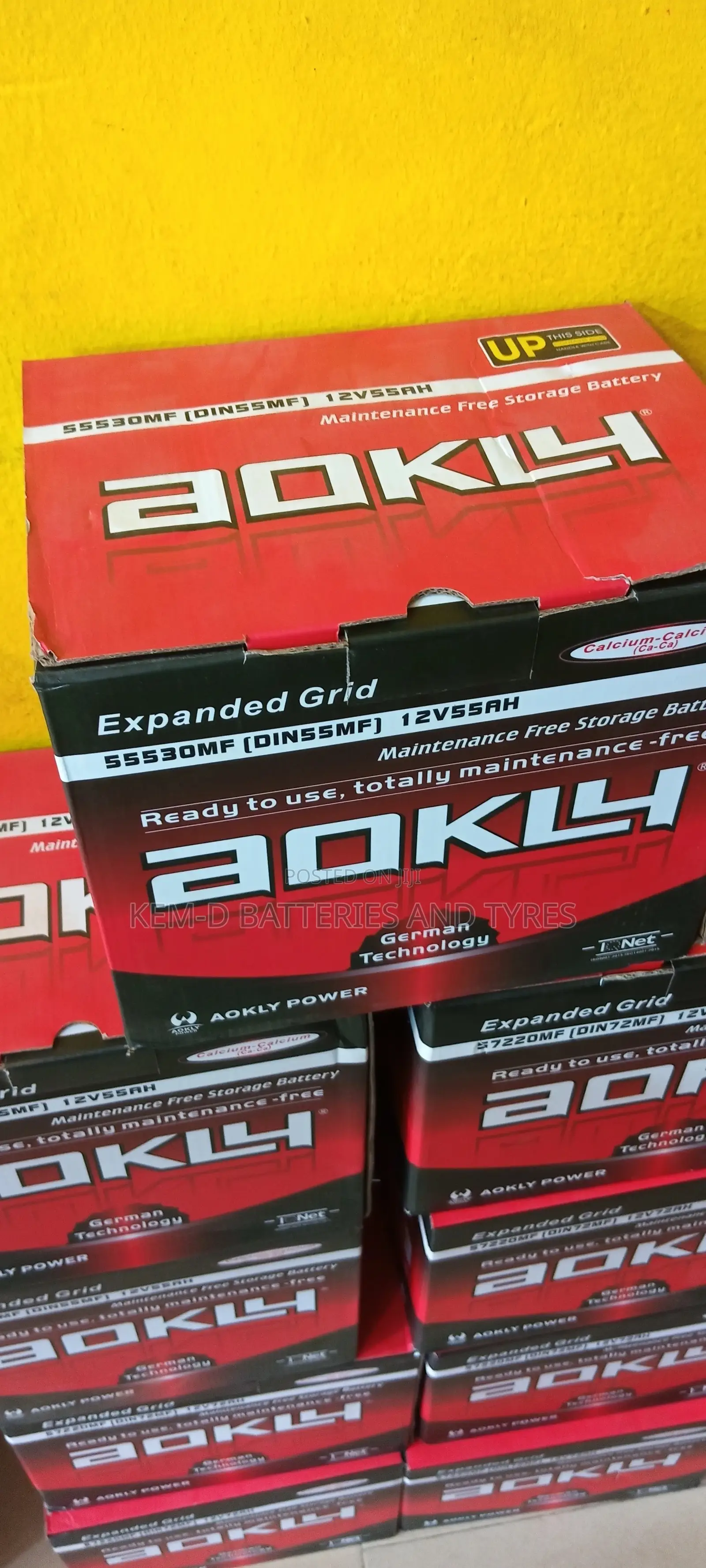 13 Plates Aokly Car Battery. Free Delivery