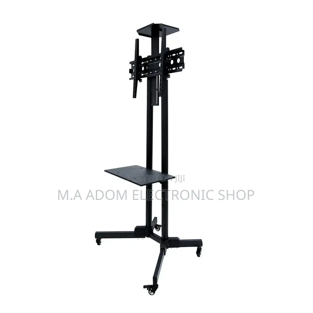 Floor Standing Mobile Tv Stand With Wheels DVD Shelf