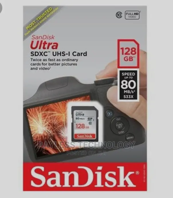 Sandisk 128gb SDHC Memory Cards