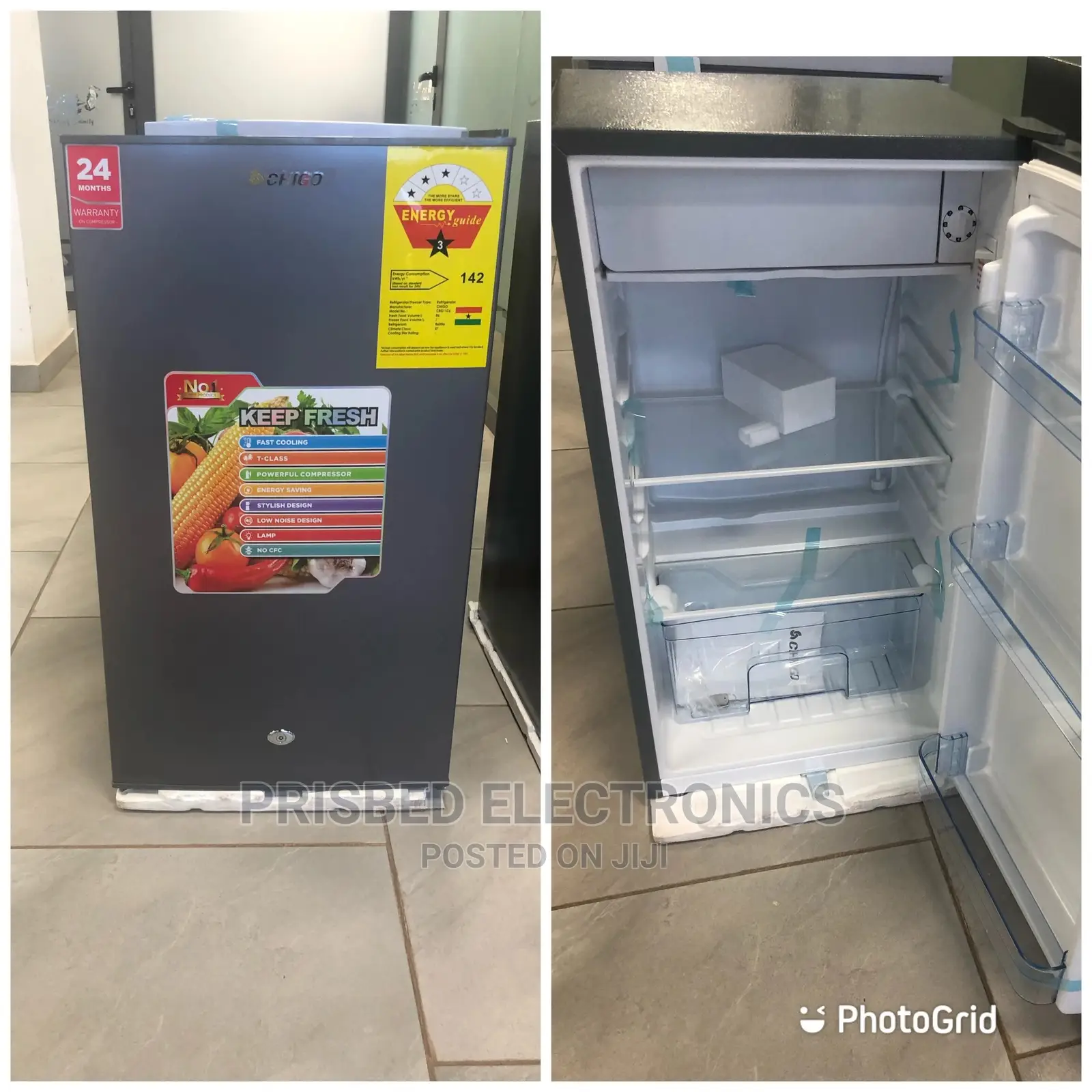 Chigo Table Top Refrigerator 86 Litres 3stars