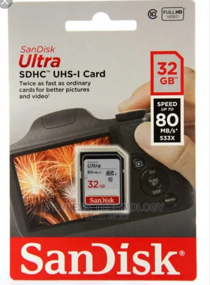 Sandisk 32gb Class 10 Camera Memory Card