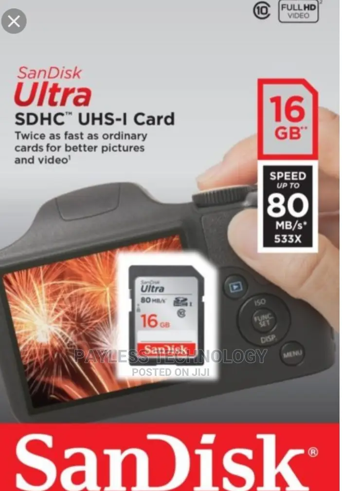 Sandisk 16gb Ultra SDHC Memory Cards