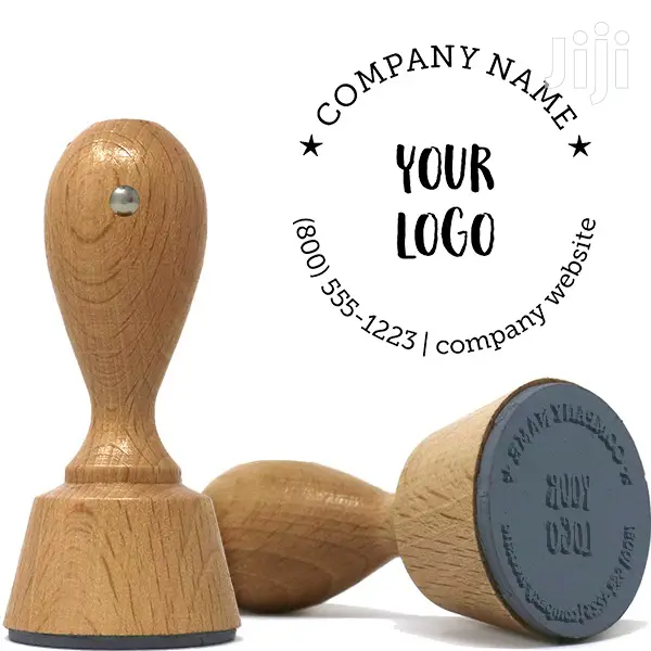 Round Square Rectangle or Rectangular Wooden Rubber Stamps