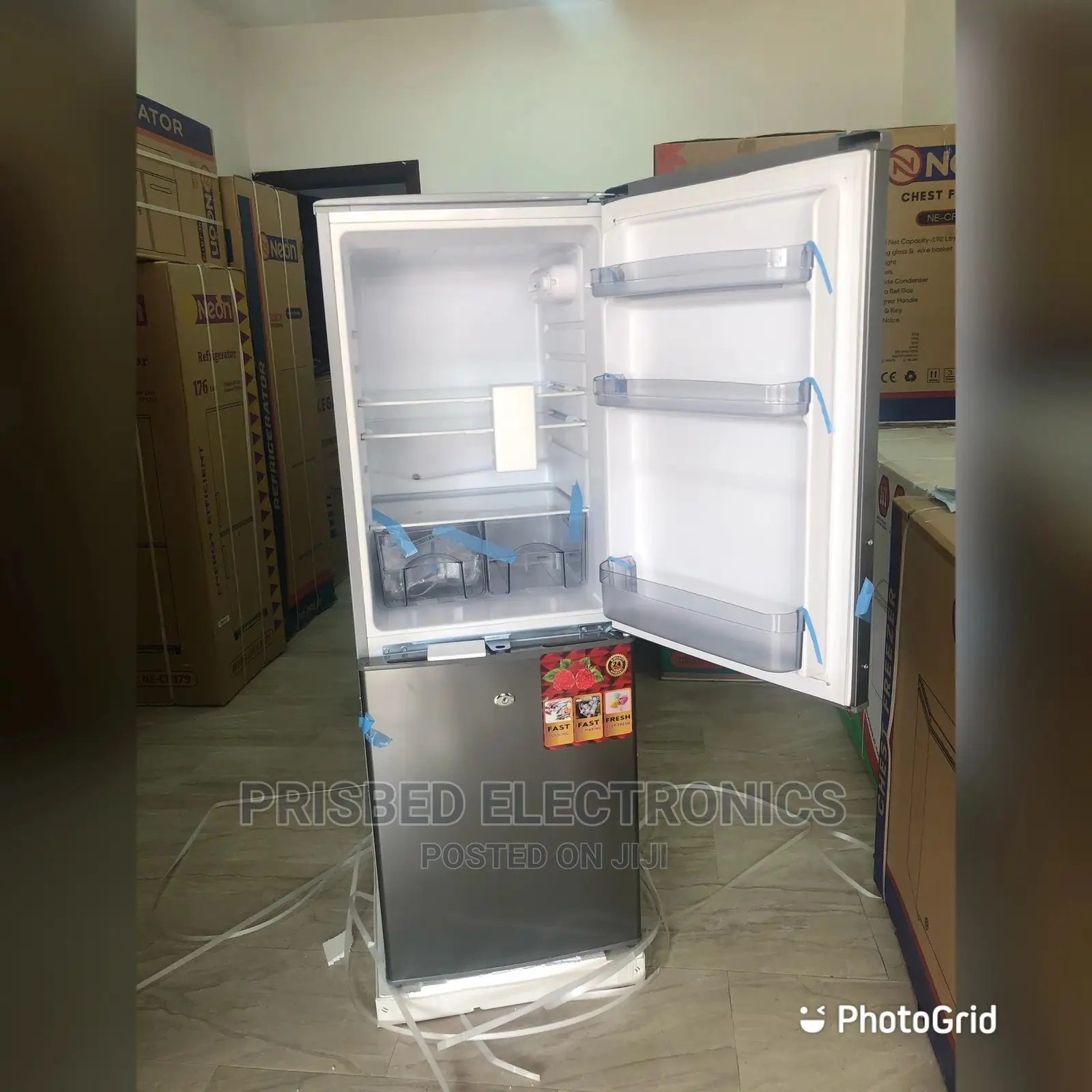 Neon Double Door Refrigerator 140 Litres Bottom Freezer