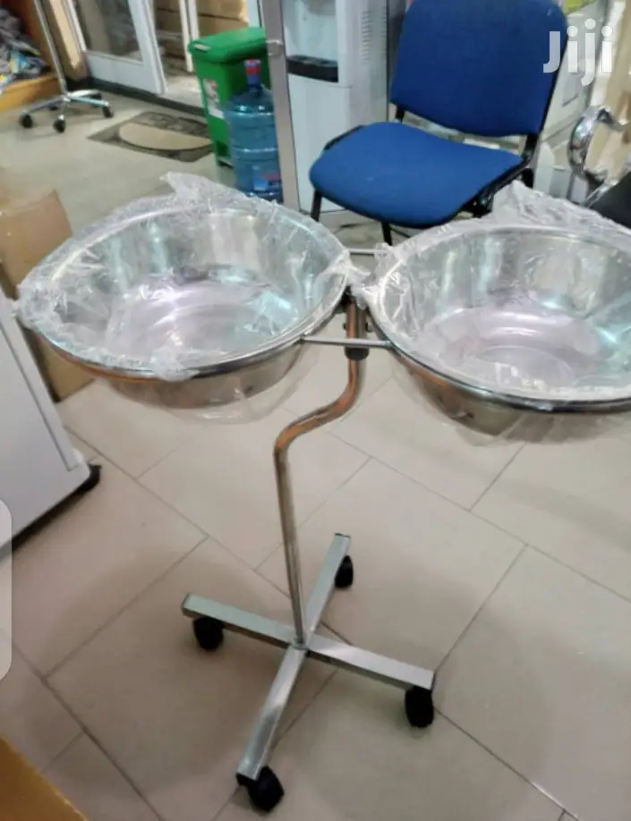 Wash Hand Bowl With Stand Double for Hospital (Stainless)