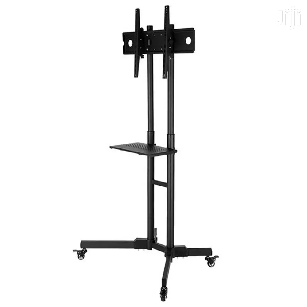 HIGHLY COMPATIBILITY: TV Floor Stand With Wheel