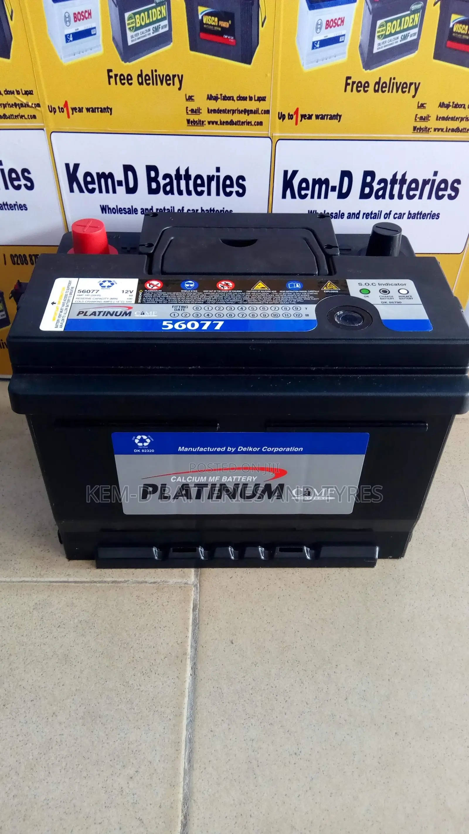 13 Plates Platinum Starter Battery + Free Instant Delivery