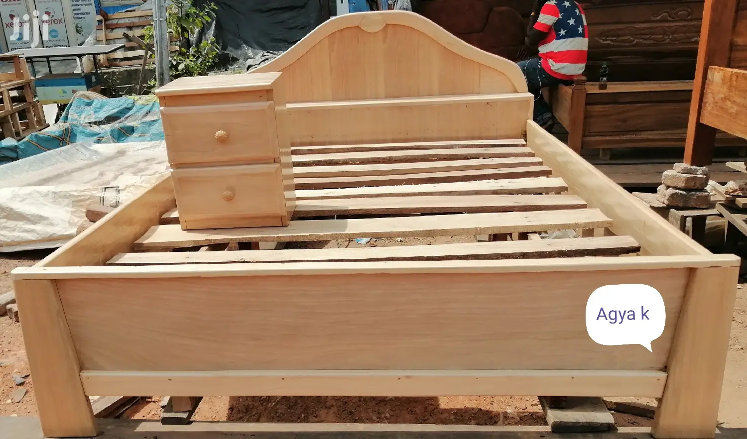 Double Bed With One Drawer