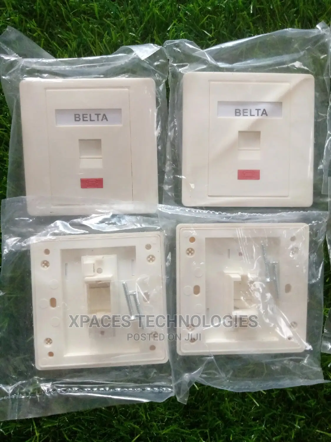 Single Port Faceplate With CAT6 Rj45 Keystone Jack