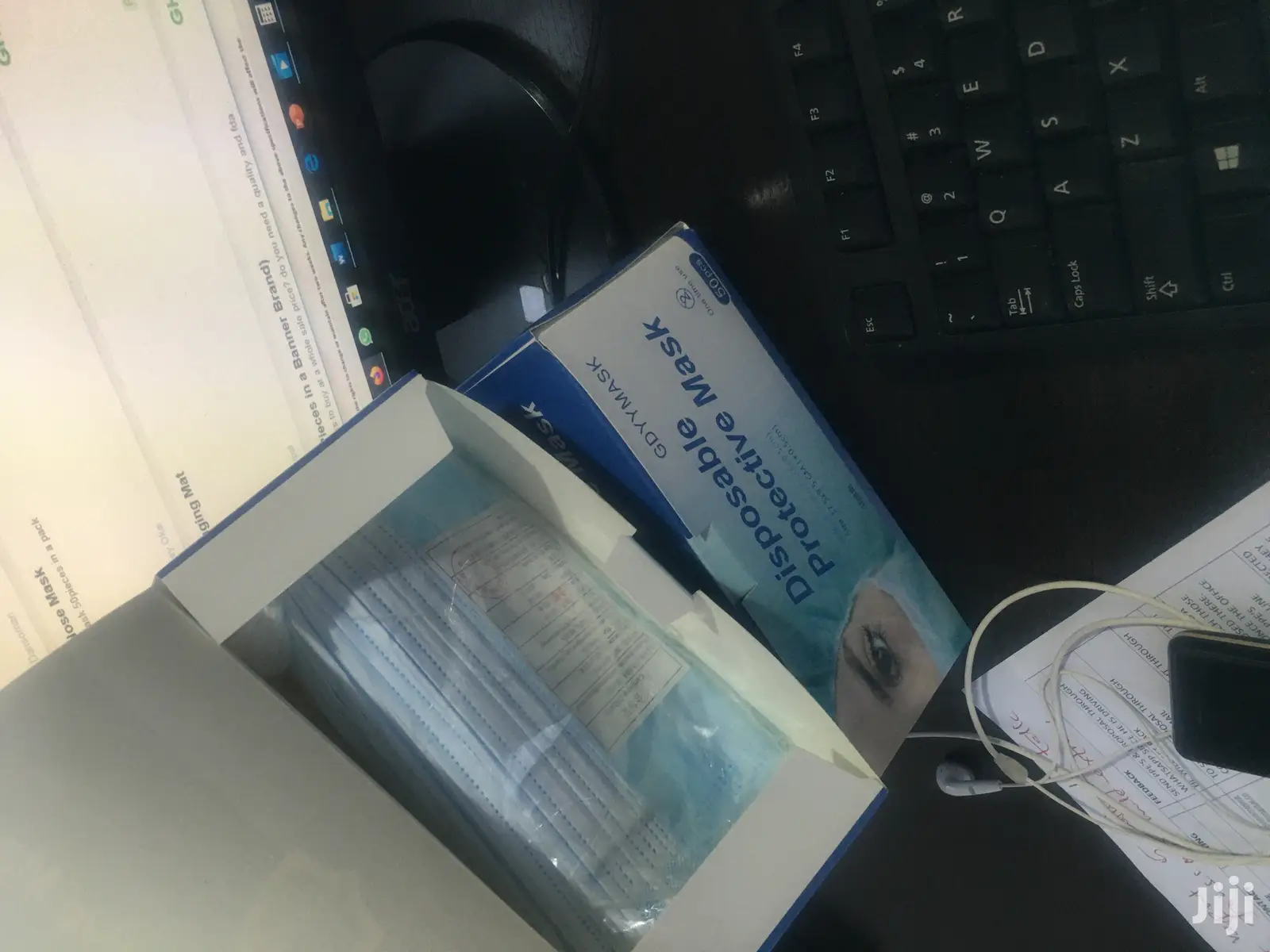 3 - Ply Nosemask With White Inner Lining