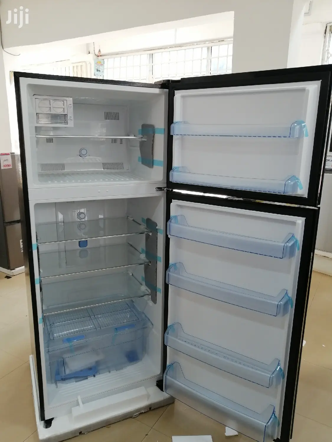 BRUHM 450lts Double Door Refrigerator With Glass Finish