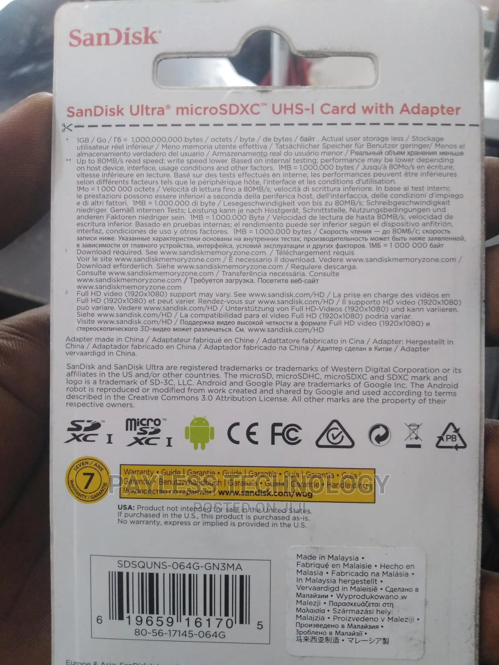 Sandisk 128gb Ultra Speed Memory Cards