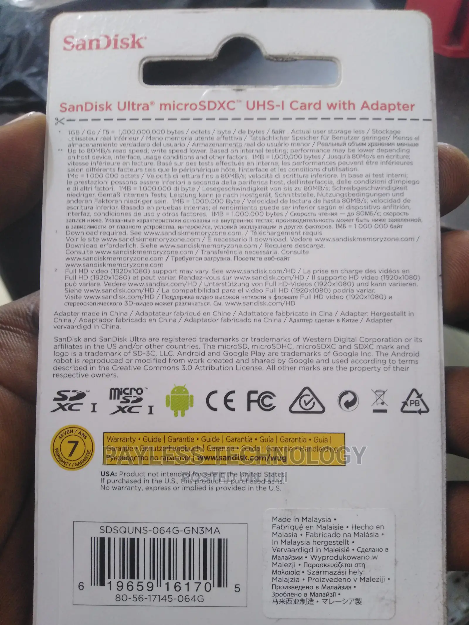 Sandisk 16gb Ultra Micro Memory Cards