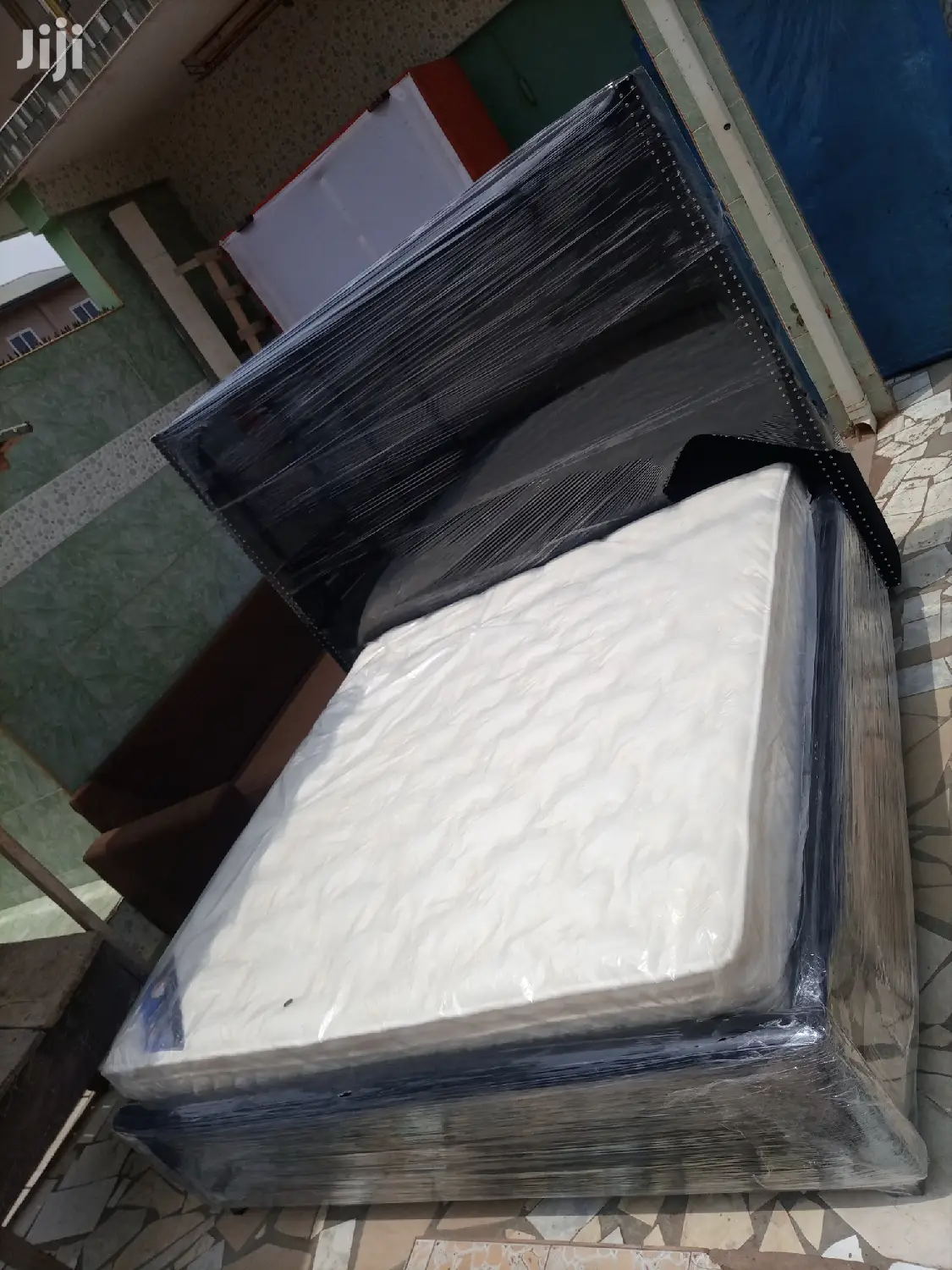 Black Kingsize Bed Made With Sued Materials. Free Delivery