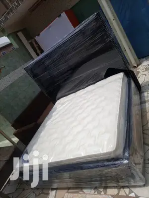 Black Kingsize Bed Made With Sued Materials. Free Delivery