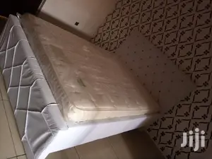 White Queen-Size Bed With Matress
