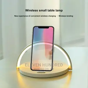 Wireless Charger Block Fast Charging With LED Table Lamptab