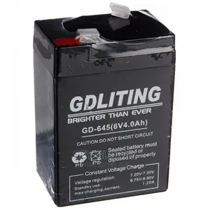 6v 4.0ah Rechargeable Sealed Lead Acid Battery