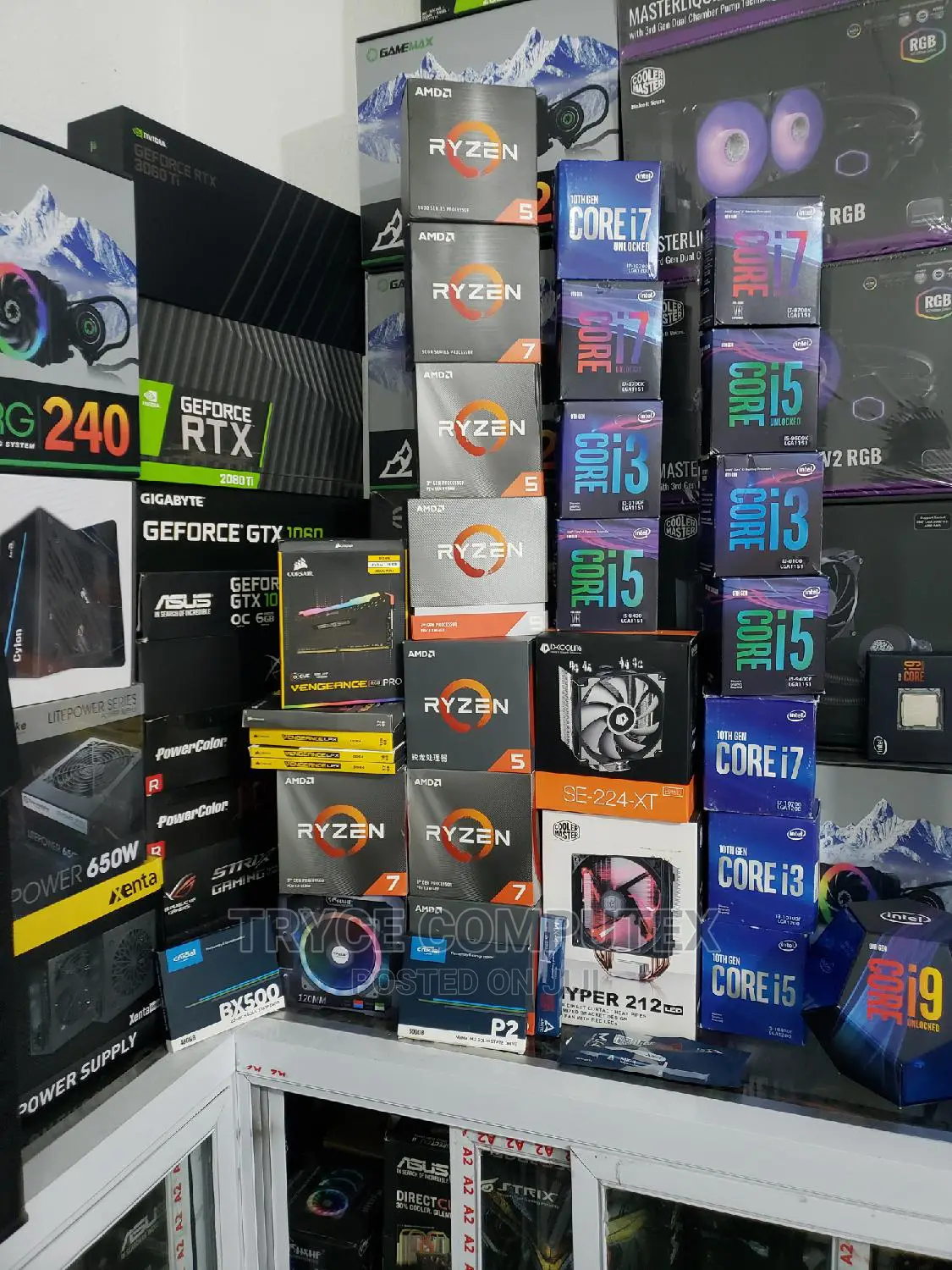 Intel And Amd Ryzen Computer Component For Built