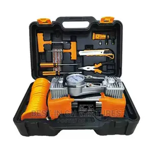 2 Cylinder Car Tire Pump +Set of Tools