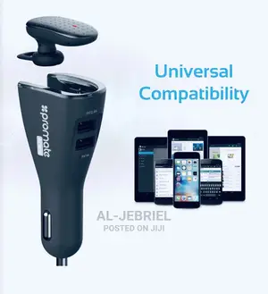 Promate Aria 2 Bluetooth Headset With USB 2A Car Charger