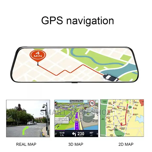 Android Rear View Mirror Dashcam DVR Reverse Cam With 4G LTE