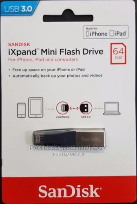 Sandisk 64gb Ixpand Flash Mini Pendrive
